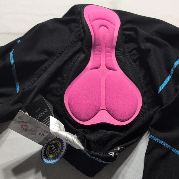 Baleaf Legging Womens Medium NWT Black Padded Cycling Athletic UPF 50+ Zip Ankle - Picture 11 of 12